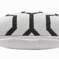20" White And Black Geometric Cotton Throw Pillow Cover