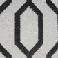 20" White And Black Geometric Cotton Throw Pillow Cover