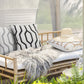 20" White And Black Geometric Cotton Throw Pillow Cover