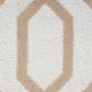 20" White And Tan Geometric Cotton Throw Pillow Cover