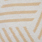 20" White And Tan Geometric Cotton Throw Pillow Cover