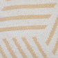 20" White And Tan Geometric Cotton Throw Pillow Cover