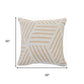 20" White And Tan Geometric Cotton Throw Pillow Cover