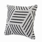 20" White And Black Geometric Cotton Throw Pillow Cover