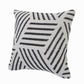 20" White And Black Geometric Cotton Throw Pillow Cover