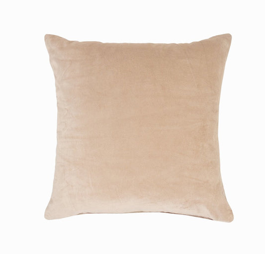20" Beige Cotton Throw Pillow Cover