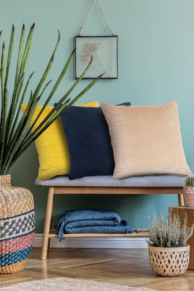 20" Beige Cotton Throw Pillow Cover