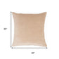 20" Beige Cotton Throw Pillow Cover