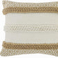 20" Tan And Ivory Throw Pillow Cover