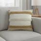 20" Tan And Ivory Throw Pillow Cover