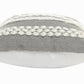 20" Gray And White Striped Throw Pillow Cover with Tufts And Texture