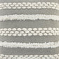 20" Gray And White Striped Throw Pillow Cover