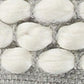 20" Gray And White Striped Throw Pillow Cover with Tufts And Texture