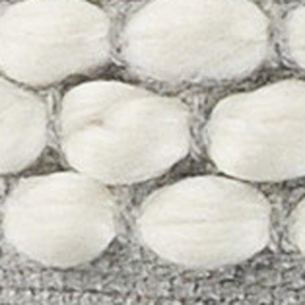 20" Gray And White Striped Throw Pillow Cover with Tufts And Texture