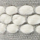 20" Gray And White Striped Throw Pillow Cover with Tufts And Texture
