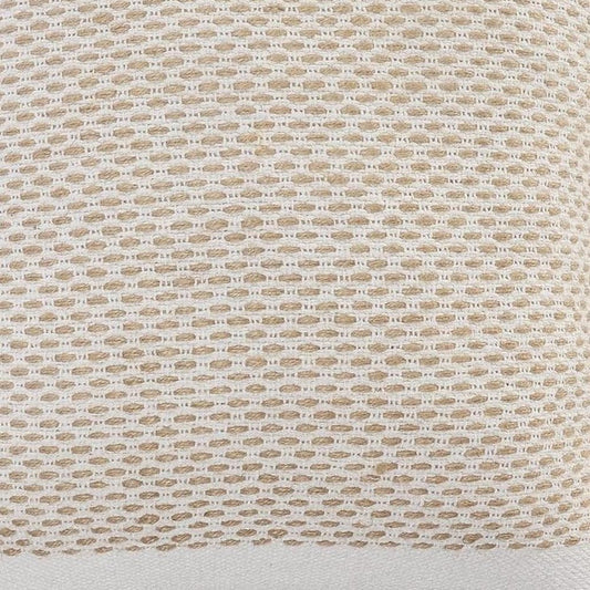 20" Beige And White Geometric Cotton Blend Throw Pillow Cover