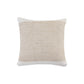 20" Beige And White Geometric Cotton Blend Throw Pillow Cover