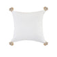 20" Beige And White Geometric Cotton Blend Throw Pillow Cover