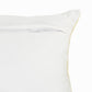 20" White And Yellow Striped Cotton Throw Pillow Cover