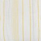 20" White And Yellow Striped Cotton Throw Pillow Cover