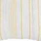 20" White And Yellow Striped Cotton Throw Pillow Cover