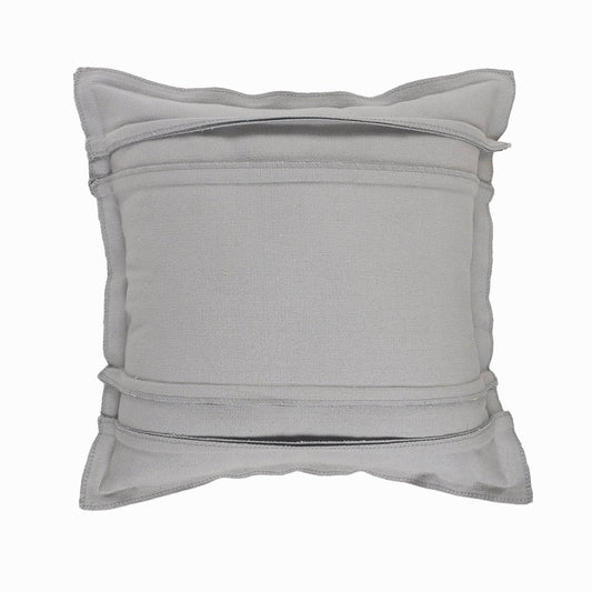 20" Gray Cotton Throw Pillow Cover