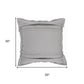 20" Gray Cotton Throw Pillow Cover