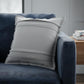 20" Gray Cotton Throw Pillow Cover