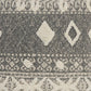 20" Gray And Cream Diamond Cotton Throw Pillow Cover