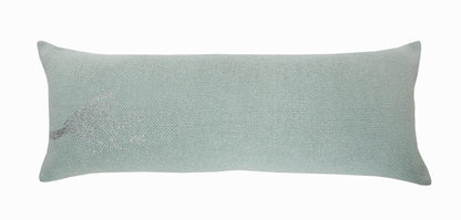 14" X 36" Green And Gray Lumbar Throw Pillow Cover