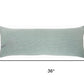 14" X 36" Green And Gray Lumbar Throw Pillow Cover