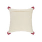 20" White And Red Geometric Cotton Throw Pillow Cover
