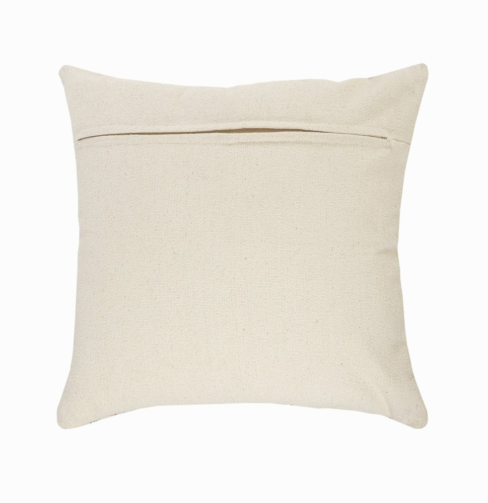 20" Beige And Gray Geometric Cotton Throw Pillow Cover