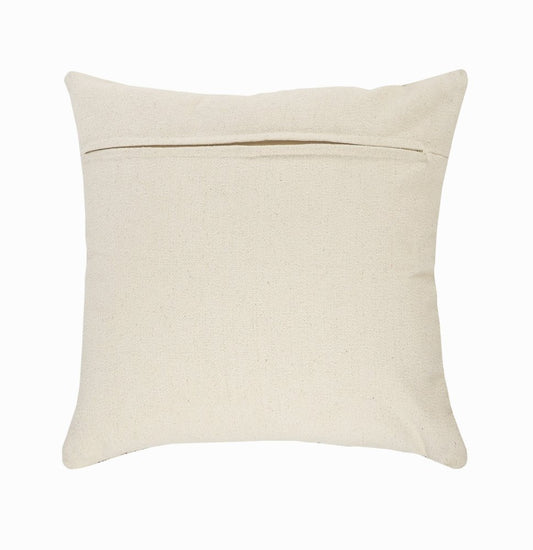 20" Beige And Gray Geometric Cotton Throw Pillow Cover