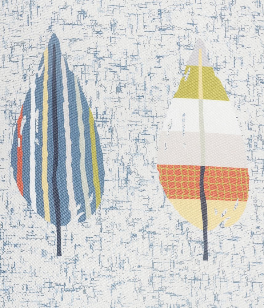 20" Blue And Cream Floral Throw Pillow Cover