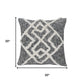 20" Black And Cream Geometric Cotton Throw Pillow Cover