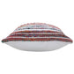 20" White And Red Striped Polyester Blend Throw Pillow Cover