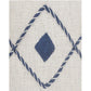 20" Blue And White Beach Geometric Cotton Throw Pillow Cover