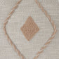 20" Tan And White Beach Geometric Cotton Throw Pillow Cover