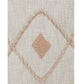 20" Cream And Tan Beach Geometric Cotton Throw Pillow Cover with Embroidery