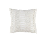 24" White Throw Pillow Cover