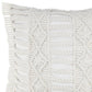 24" White Throw Pillow Cover