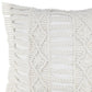 24" White Throw Pillow Cover