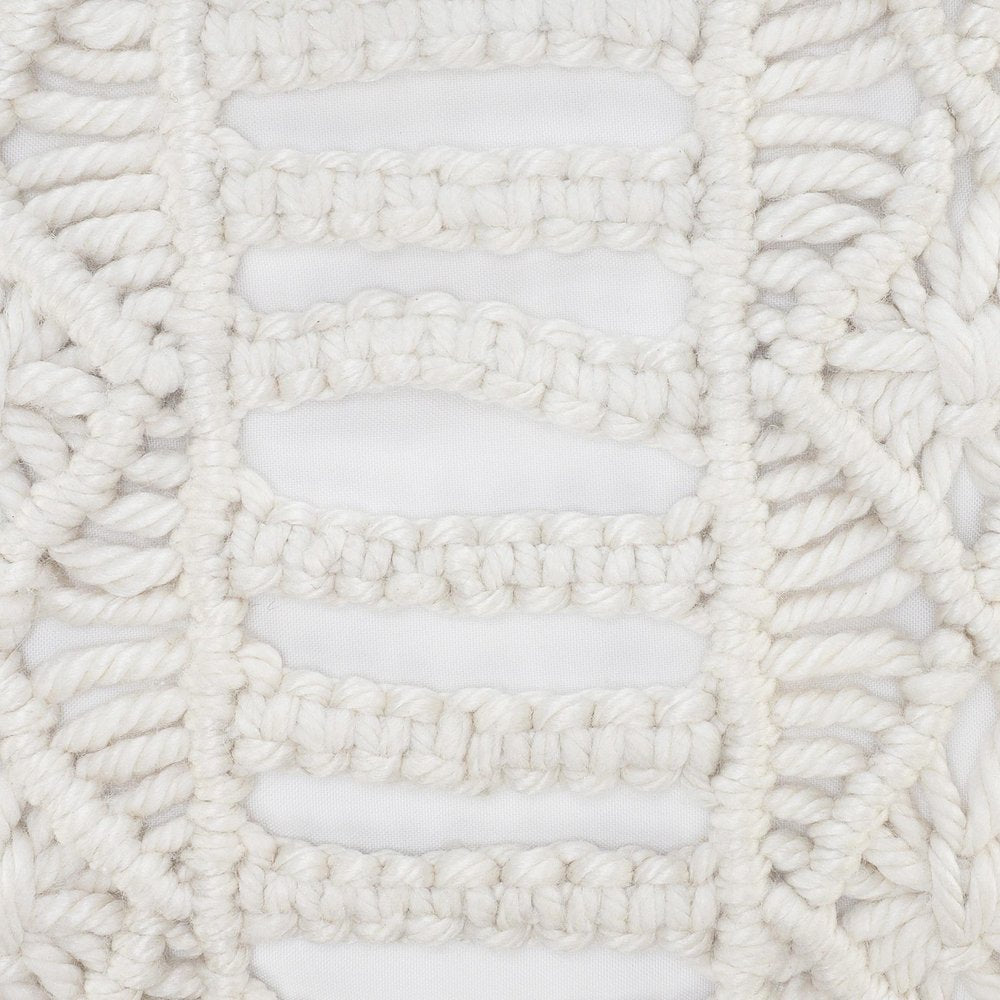 24" White Throw Pillow Cover