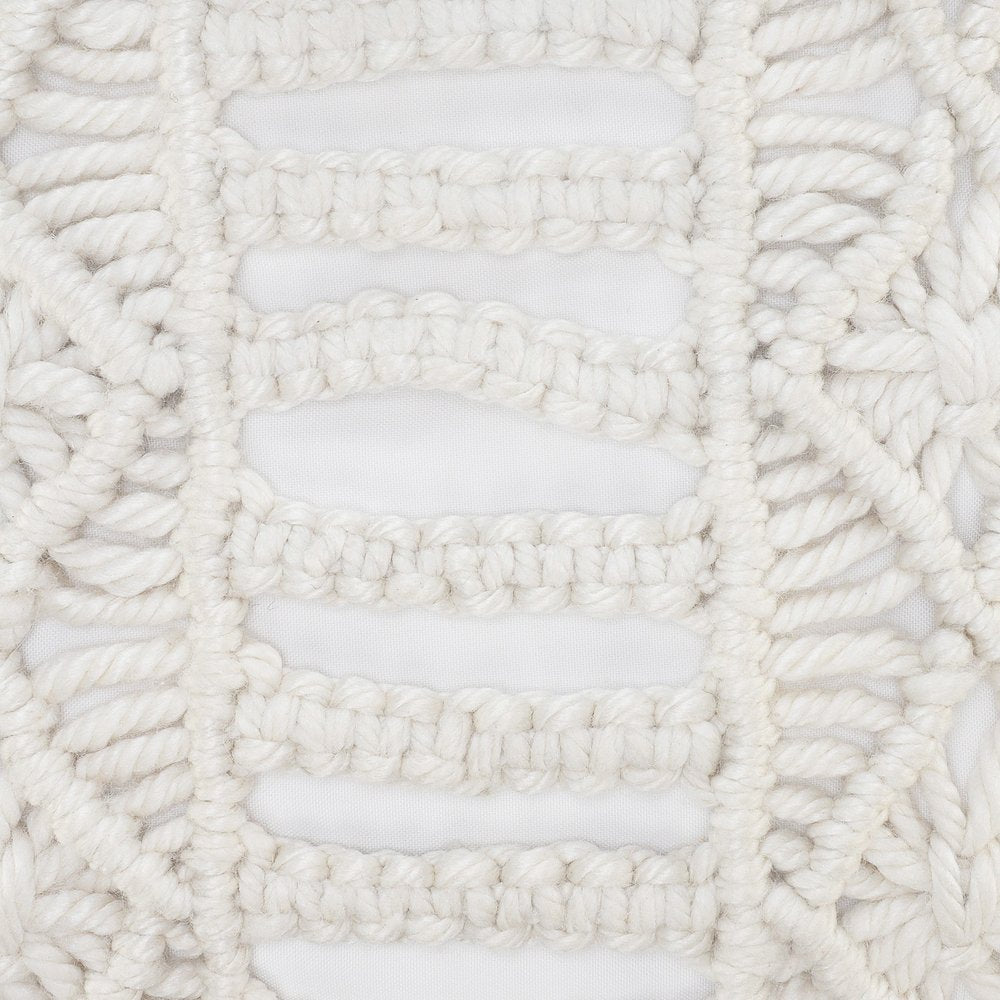 24" White Throw Pillow Cover