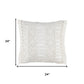 24" White Throw Pillow Cover