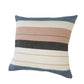 24" Cream Blue And Black Throw Pillow Cover