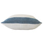24" Cream Blue And Black Throw Pillow Cover