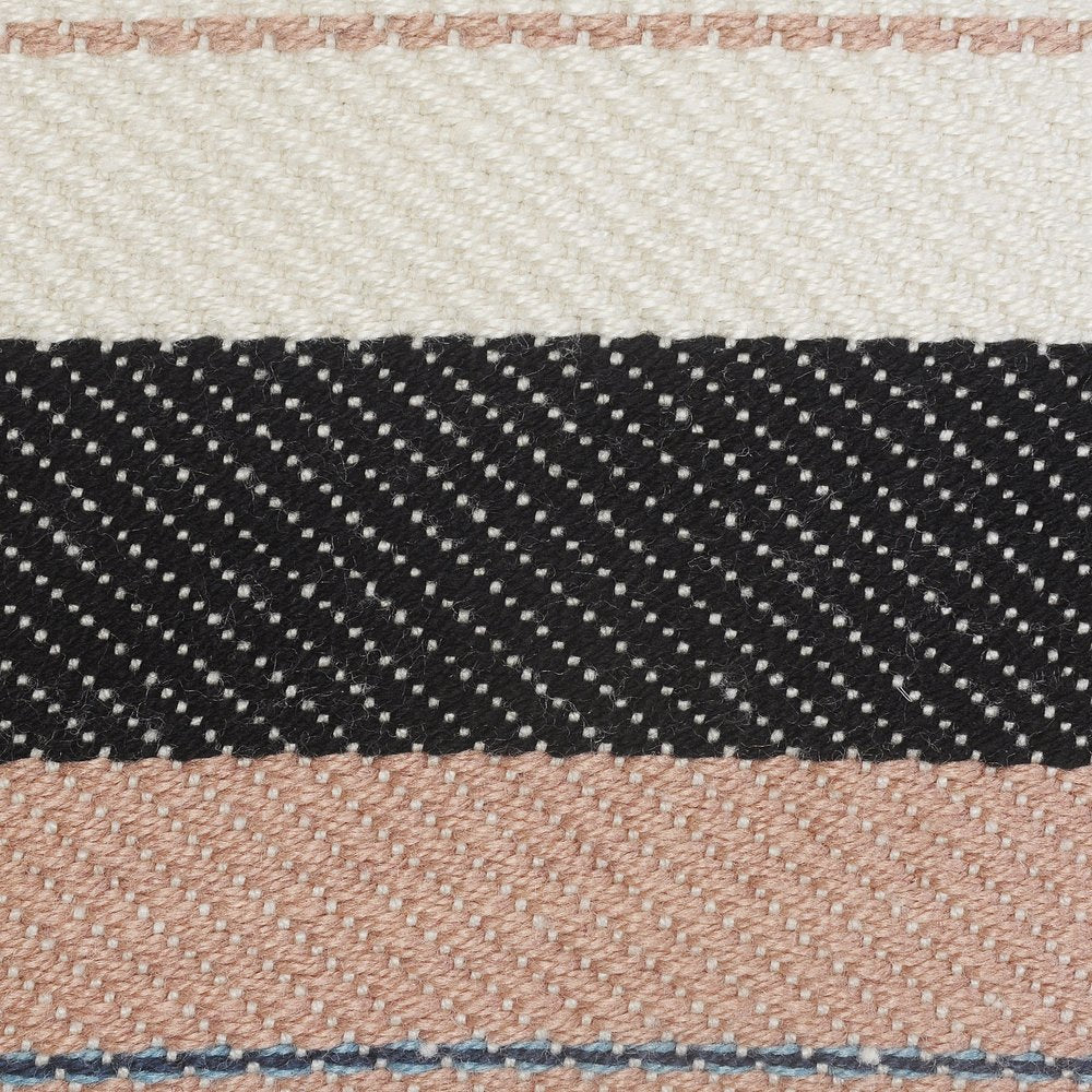 24" Cream Blue And Black Throw Pillow Cover