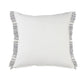 24" Gray And Ivory Striped Throw Pillow Cover